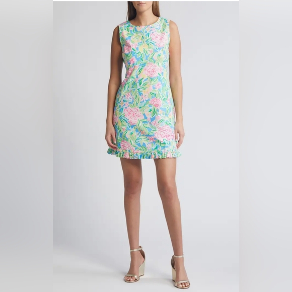 NWT Lilly Pullizer Stretch Cotton Shift Dress- 8 - Picture 7 of 7